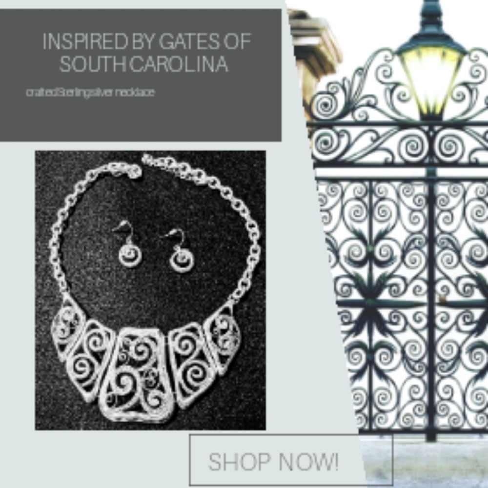 Beautiful Sterling silver necklace & earrings set